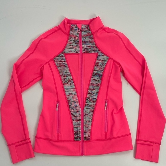Ivivva Athletica NWOT Perfect Your Practice Jacket‎ Hot Pink Lululemon Full Zip - Picture 1 of 9